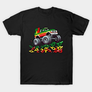 Juneteenth Monster Truck Drives Over Chains T-Shirt